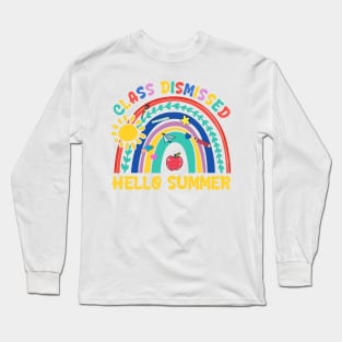 CLASS DISMISSED HELLO SUMMER Last Day School Gift For Kids Boys Girls Long Sleeve T-Shirt